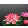 Beste Verkauf 18CM Durchmesser Künstliche Lotus Simulation Lotus PU Lotus Blume schwimm wasser Hause garten aquarium Dekoration Lotus