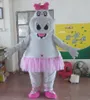 Factory Direct Sale Pink Dress Hippo Mascot -kostuum 2017 2017 voor volwassenen om te dragen
