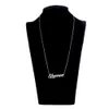 Mode dames bijoux nom personnalisé collier étiquette "Shannon" en acier inoxydable or et argent nom personnalisé collier, NL-2398