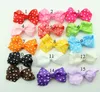 Hot Selling 50pcs / Parti 3 tum Söt Tjejer Hårtillbehör Hårbågar Hår Klämma Grosgrain Ribbon Bows HD3298