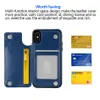 Cell Phone Cases Credit Card Slot Leather Cases for iPhone 15 14 13 12 Pro Max XS XR PU Flip Cover Wallet Case with 3 Slots for Samsung Note 20 S21 S22 Plus in OPP Bag FR3C