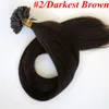 100g 100Strands Pre bonded nail u tip Human hair extensions 18 20 22 24inch Straight Brazilian Indian hair extension