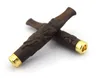 Ebony Removable Rod Holder Full Solid Wood Copper Head Carved Pipe