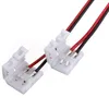 500 stks / partij, 10mm 2pin LED Strip Connector Draad voor 5050.5630.5730 enkele kleurstrook, gratis soldeer connector draad