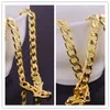 Groothandel-vaste 18k geel goud gevuld Cubaanse stoeprand ketting heren leeftijd-oude ketting sieraden 7mm