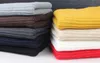 Bufanda de lana tejida para hombre y mujer, chal largo, bufandas más gruesas, bufanda de Color sólido para mujer, 200x33cm, 10 unidades por lote