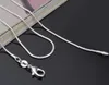 Whole - 20pcs 925 sterling silver 1mm snake chain 16 18 20 22 24 can choose the234M