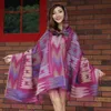 Nya Mode Kvinnor Scarf Tjock Hooded Cape Shawl Scarf Kvinnor Växla Cape Coat Poncho Hoodies Hooded Jacket Bohemian Jacket