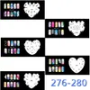 5PSC / Lot 2017 Nya Mode Airbrush Nail Stencils Set 261-280Tools DIY Airbrushing Mall Sheet för Airbrush Kit Nail Art Paint