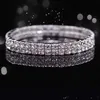 Fashion Crystal Bridal Armband Billiga I lager Rhinestone Gratis frakt Bröllop Tillbehör En bit Silver Factory Sale Bridal Smycken