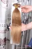 シルキーストレート50g挿入されたイタリアのケラチンネイルチップUチップフュージョンインドリミー人間の髪の延長100strands 18-24 "、15色