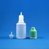 Bottiglie contagocce in plastica LDPE da 100 pezzi da 20 ml con tappi e capezzoli comprimibili a prova di manomissione a prova di bambino con doppia sicurezza