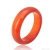 Hot Sale high quality Natural Agate jade Crystal gemstone jewelry engagement wedding rings for women and men Love gifts more Color optional