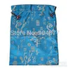 Drawstring Silk Printed Travel Women Shoe Bags med fodrad återanvändbar skoöverdrag 10st / lot mix färgfri frakt