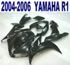 Injection molding plastic fairing kit for YAMAHA 2004 2005 2006 YZF R1 all glossy black fairings set yzf-r1 04-06 VL15