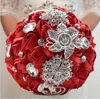 Underbara bröllopsblommor Ramos de Novia Elegant Pearl Bride Bridesmaid Wedding Bouquet Crystal Sparkle 2015 New Artificial Wedding3918722