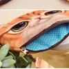 Cute Cat Coin Purse Ladies 3D Digital Printing Cats Face Coin Purses Fashion Cartoon Zipper Bag Tail Zipper Wallet