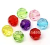 clear faceted acrylic beads