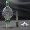 Wearable nectar collector perc hanger glazen bongs met titanium nagel wat gekoeld en spillproof concentraat pijp nectar collector v3.0 kit