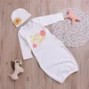 Vêtements pour enfants à manches longues petite soeur bébé fille vêtements ensembles tenue à la maison robe de bébé ensemble de chapeau sac de couchage bébé vêtements de nuit pyjama