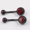 Fashion belly ring B09 mix 6 color 50pcs Anodized steel body jewelry navel belly button ring9899838