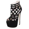 2015 2016 Super High Heels Gladiator Sandals Roman Style Hollow Out Kvinnor Plattform Skor Storlek 35 till 40