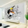 Japansk anime vägg väggmålning 3d naruto po tapet pojkar barn sovrum anpassad tecknad tapet vardagsrum stora väggkonstrum deco7912880