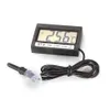 New In & Out LCD Dual-Way Digital Car Thermometer & Clock with Probe ST2 ST-2 battery included Free shipping