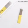 50pcs aiguilles de Microblading ombrage Double rangée 151719 broches Micro lames jetables pour accessoires de maquillage Permanent fourniture de tatouage 7134386