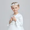 Encantadores niños lindos velos para niños piezas de cabeza para combinar vestidos de niña de flores 2015 blanco rosa princesa guirnalda flor niña diadema F9875086