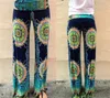 Yaz Tarzı Yüksek Bel Kadın Spor Pantolon Bohemian Çiçek Baskılı Uzun Gevşek Pantolon Geniş Bacak Pantolon S-L Klasik Exuma Pantolon Ücretsiz Kargo