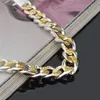 Högkvalitativ 925 Silver Figaro Chain Armband Golden 10mmx20cm Mode Smycken För Män Gratis Frakt