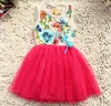 4pclot 2016 New Summer Girls Lace Korean Tutu Dress Girls Red Bow Dresses Girl Tutu Dresses Girls Cotton Flowers Bow Knot Lace Dre5657016