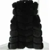 black real fur coat