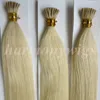 Cheveux brésiliens pré-collés I tip extensions de cheveux humains 50g 50 brins 18 20 22 24 pouces #60/produits capillaires indiens blond platine