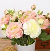 Rose Silk Craft artificial Flowers Real Touch Flowers For Wedding party Room Decoration free shipping HR015