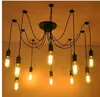 Candelabro clássico 6 luzes lâmpada lâmpada E27 Aranha Edison DIY Grupo Pendurado Lâmpadas Iluminação Iluminação Acessórios Linha Frete Grátis