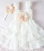 Ivory Lace Flower Girl Dress -IVory Lace Baby Doll Dress / Rustik Flower Girl / -Vintage Bröllop-Shabby Chic Flower Girl Dress