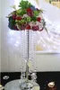 Mesa de casamento Top Plásticos Cristal Chandelier Flor Suportes Centerpieces para Casamentos