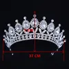Luxury Silver Crystals Wedding Crowns Beaded Bridal Tiaras Rhinestone Head Pieces Headband Cheap Hair Accessories Pageant Crown