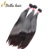 BellaHair®8A Soft Smooth Mongolian Virgin Hair 3Bundles Remy Weaves Natural Black Color Unprocessed DHL