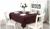 Christmas Tablecloths wedding embroidery Table cloth Polyester 140cm*180cm solid colors red dining table covers Banquet Holiday decoration