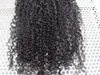 몽골 처녀 제리 곱슬 머리 씨근 클립 연장에 가공되지 않은 자연 검은 색 색상은 염색 될 수 있습니다 .2561251