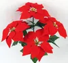 christmas flower poinsettia artificial flowers poinsettia christmas home festival decoratiion flower 45cm 5 Heads not include the vase SF009