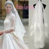 2019 Best Promotion Beautiful White Bridal Veils Kate Princess Inexpensive Simple Edge Wedding Veil Bridal Formal Vintage Accessory