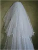 Eleganckie dwa poziomy warstwy Kryształowe Kryształowe welony ślubne Katedra Vintage Bridal Veils 2015 Akcesoria do włosów ślubnych z grzebieniami Rhinest3274513