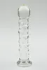 w1031 Gode en cristal à pois transparents pénis en verre pyrex bite bite anal plug anal jouet sexuel pour femmes homme gay femme masturbation masculine pro6205393