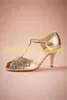 Vintage Blush Wedding Shoes For Women Pumps T-Straps Buckle Closure Leather Party Dance 3" High Heels Women Sandals Short Wedding Boots