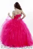 Rachel Allan Girls Pageant Dresses For Teens Illusion Neck Long Sleeve Beades Ruffles Floor Length Size 13 Party Children Flower Girl Gowns