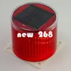 (1)Red Solar Flasher LED Warning Beacon Light Operated Water Proof Marine Boat